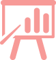 pictogramme orange d'un graphique sur un tableau